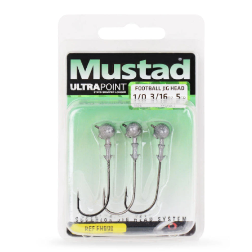 Mustad Elite Football Jighead - 1X Strong – Natural Sports - The Fishing  Store