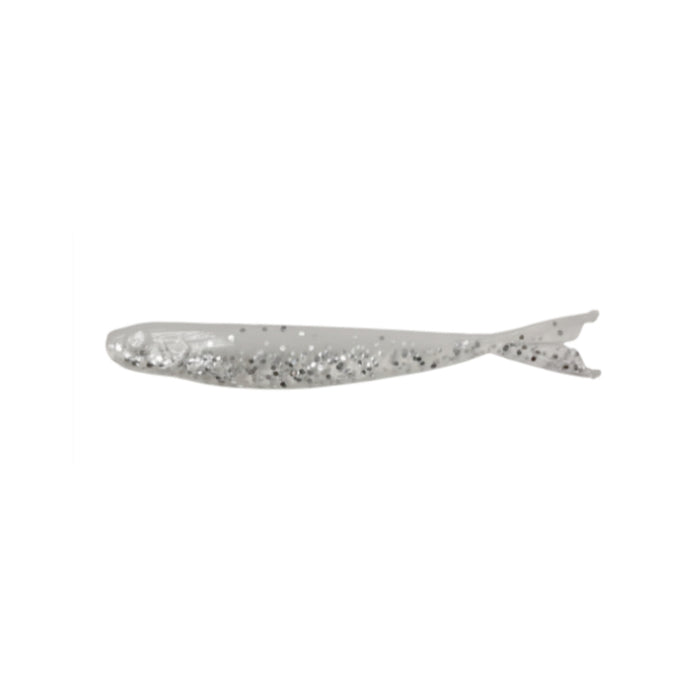 White Crystal Grumpy Baits Minn-Fin 4" Soft Minnow