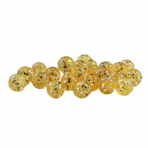 Clear Drift Glitter Bomb Soft Bead - Natural