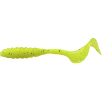 Neon Chartreuse Flake Mister Twister 3" Meeny Original Curly Tail Grub