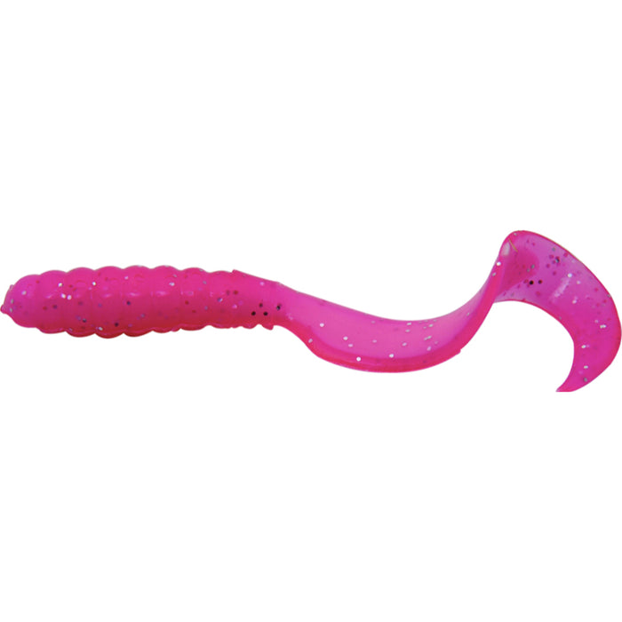 Neon Pink Mister Twister 4" & 6" Twister Grub