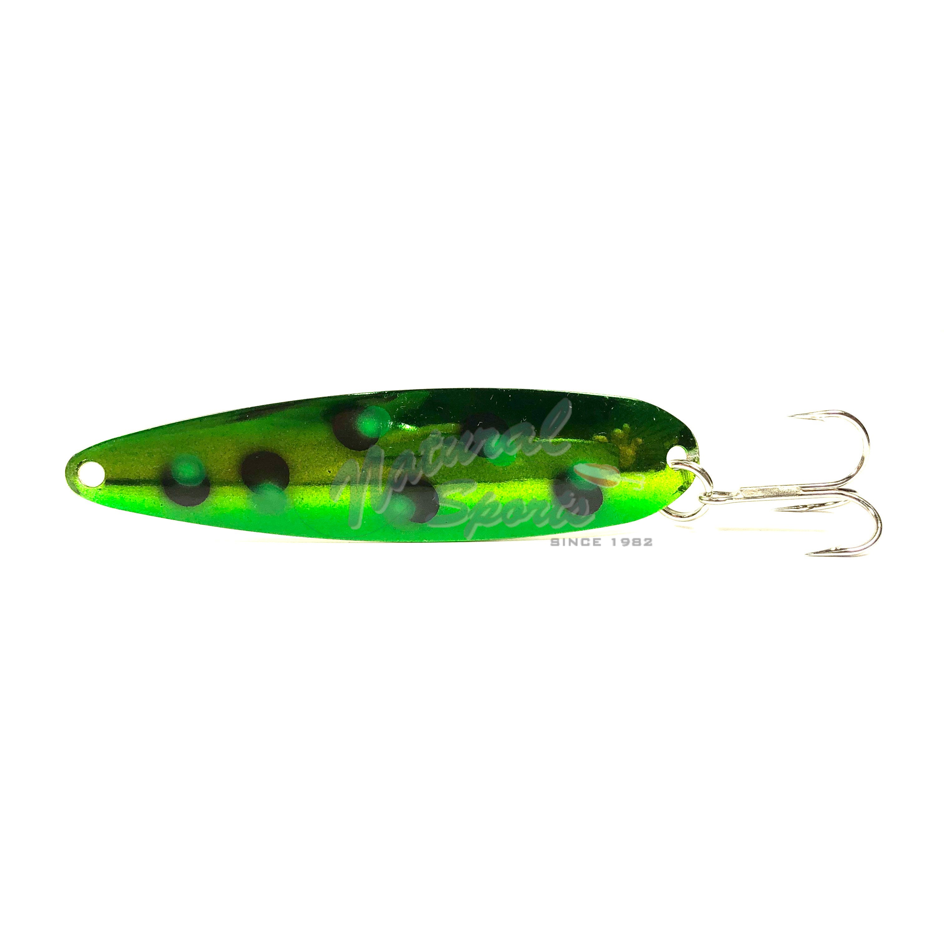 2) New Michigan Stinger Fishing Lures Spoons Pearl Melon