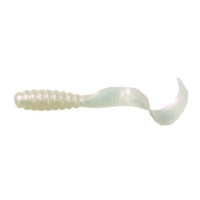 Pearl White Mister Twister 3" Meeny Original Curly Tail Grub