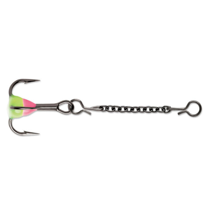Pink Chartreuse Glow VMC Treble Dropper Chain - 15mm