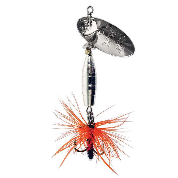 Silver Orange Panther Martin Dressed Xtra Long Dressed Trout Spinner