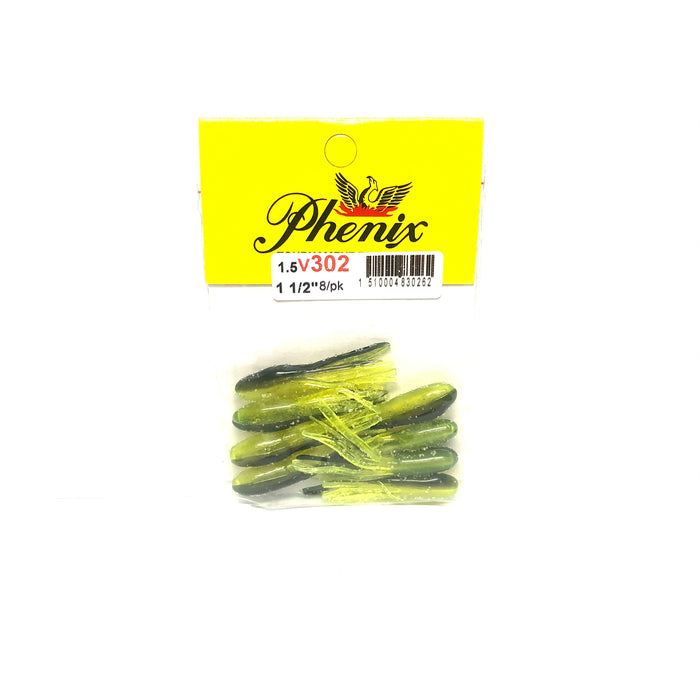 Chartreuse 2 tone Phenix Salty Tube 1.5" Panfish Tube
