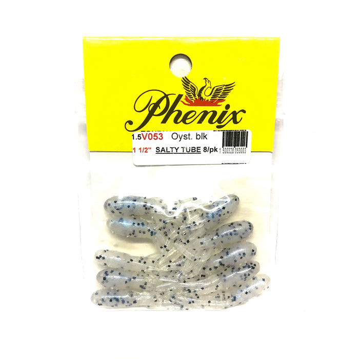 Oyster Black White Phenix Salty Tube 1.5" Panfish Tube