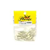 White Core, Clear with Silver Flake Phenix Salty Tube 1.5" Panfish Tube