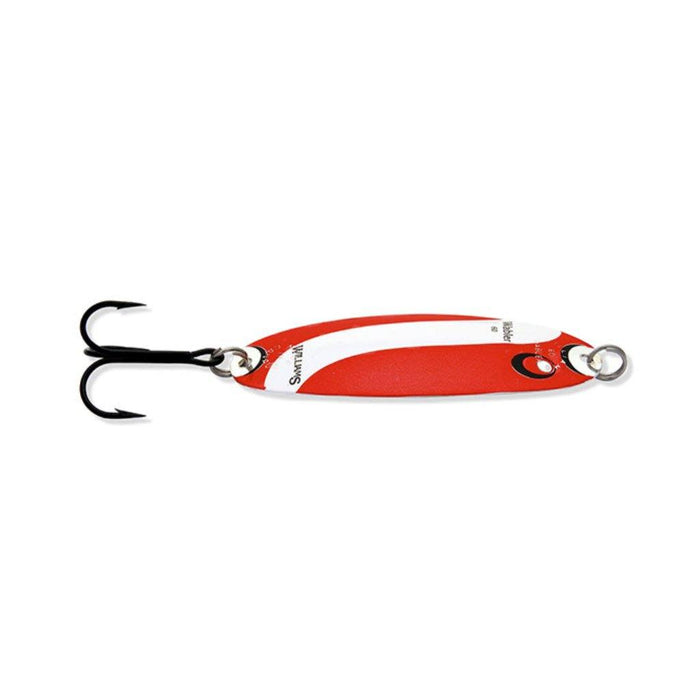 Red and White Williams Wabler Painted Casting Spoons