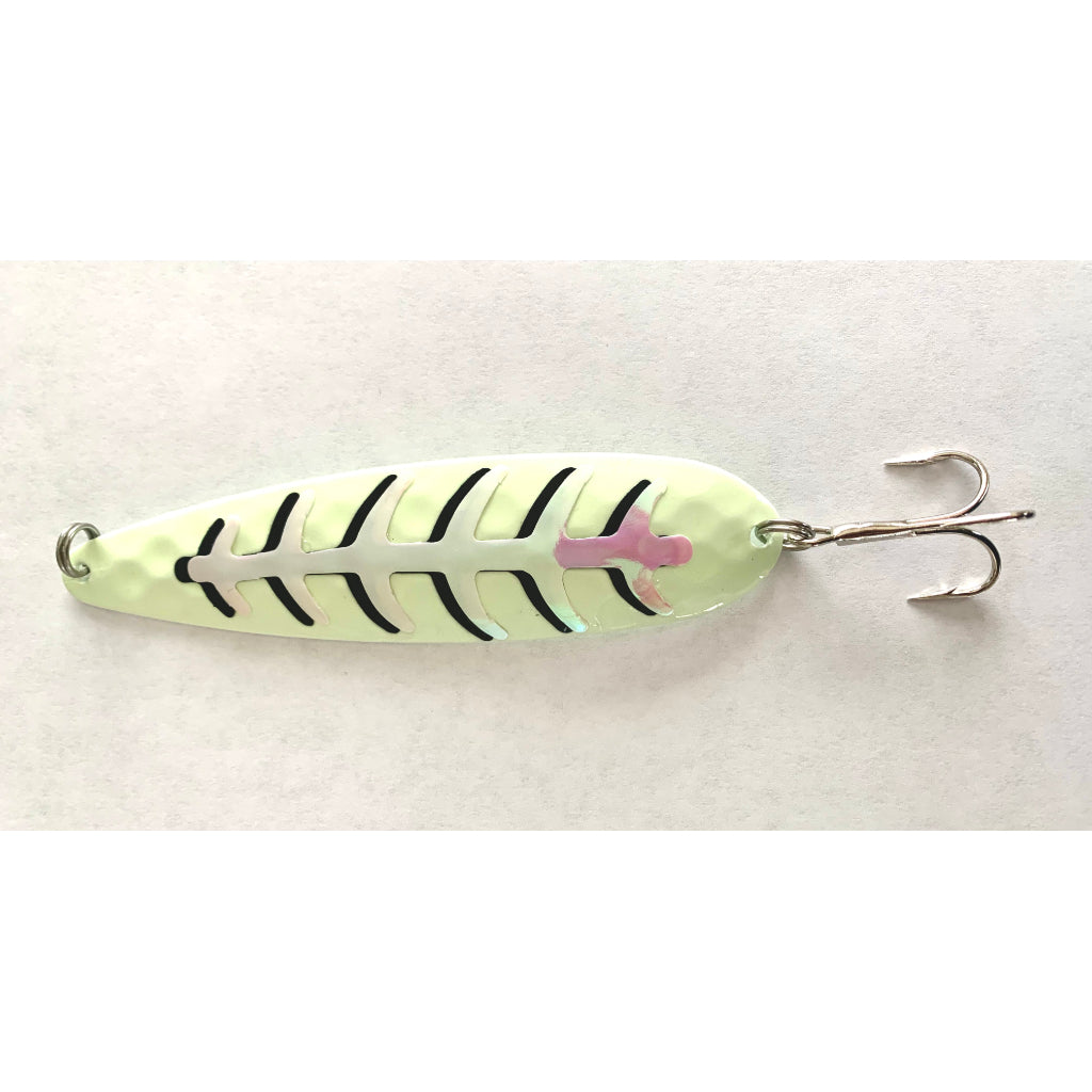 Prime Lures Oval Spoon - Silver Chartreuse