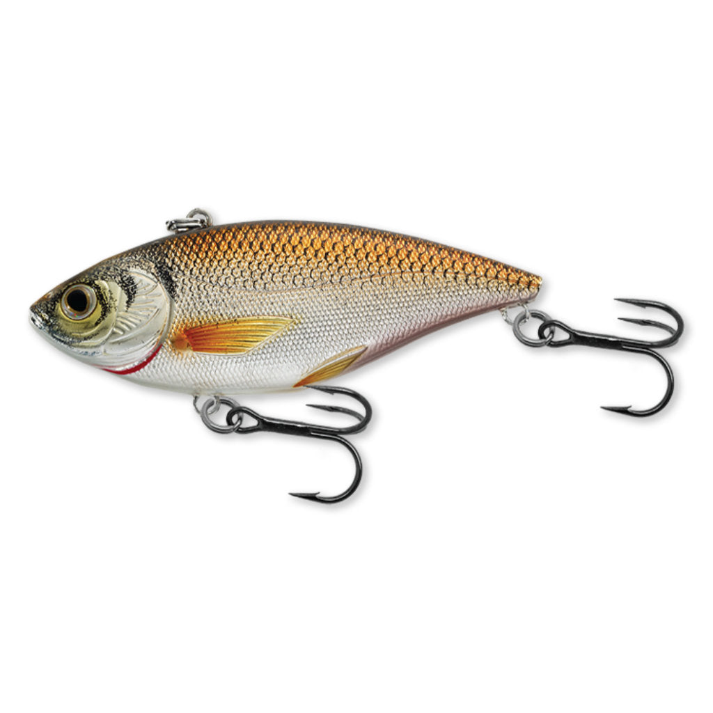 Koppers Golden Shiner Lipless Rattlebait Plug in Silver/Bronze, Size 2 7/8 from The Fishin' Hole