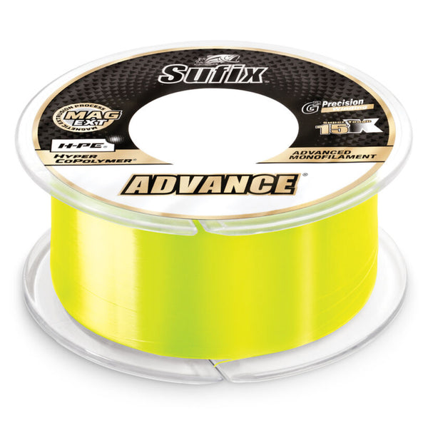 Sufix Advance Hyper CoPolymer Monofilament Neon Lime / 10lb (330yd)