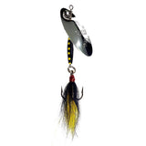 Silver Black Yellow Panther Martin Large Bucktail Fishing Spinners