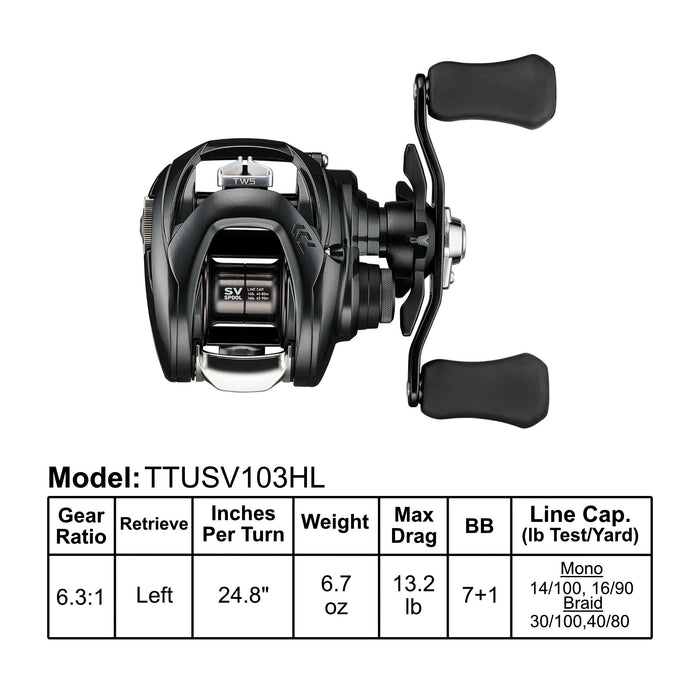 Daiwa Tatula SV TW103 Compact Casting Reel