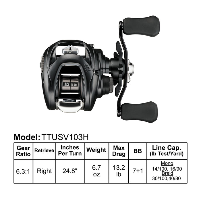 Daiwa Tatula SV TW103 Compact Casting Reel