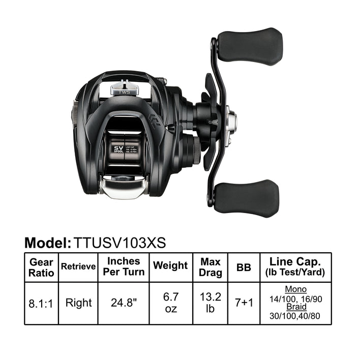 Daiwa Tatula SV TW103 Compact Casting Reel