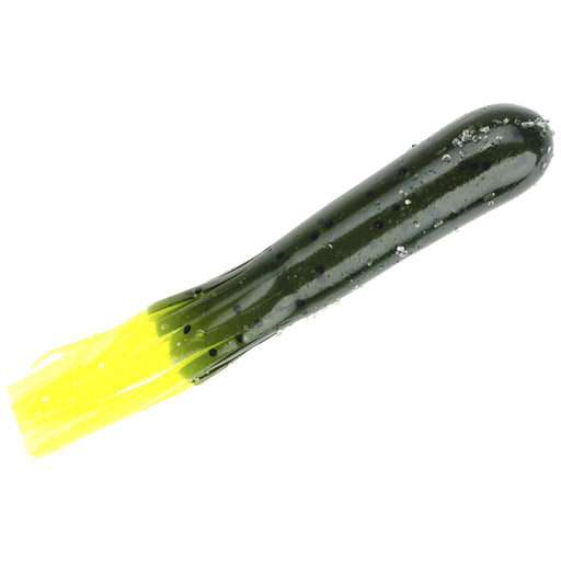 Watermelon Chartreuse Tail Strike King 2.75" Bitsy Tube