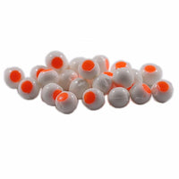 White Glow Peach Dot Cleardrift Glow Soft Beads for Steelhead Fishing
