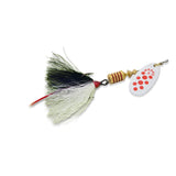 White Red Dots Mepps Comet Longtail Inline Spinner