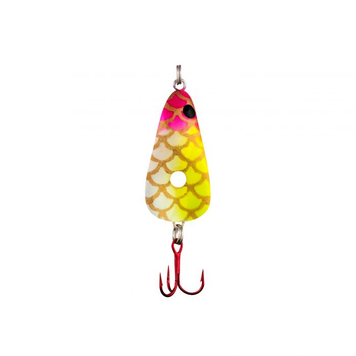 Clown Lindy Glow Ice Fishing Spoon