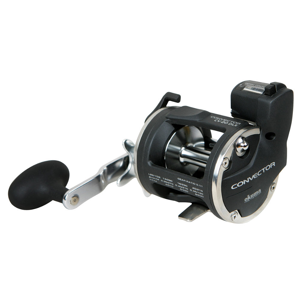 Okuma Convector Line Counter Level Wind Trolling Reel — Natural