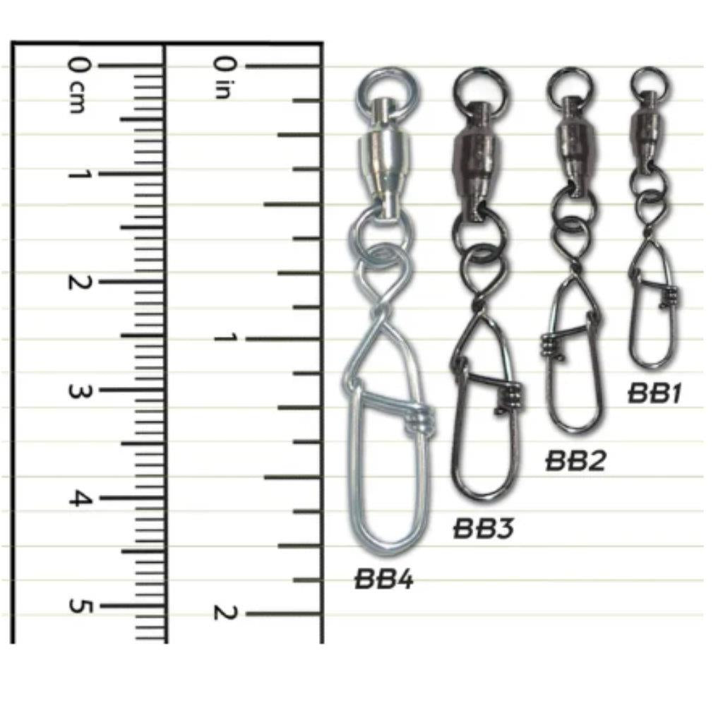New US Made - 20 Stainless Steel 4 Bead Chain Fishing Swivels 45lb