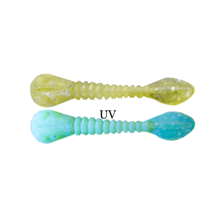 Chartreuse Crackle Grumpy Baits Mini Grubby