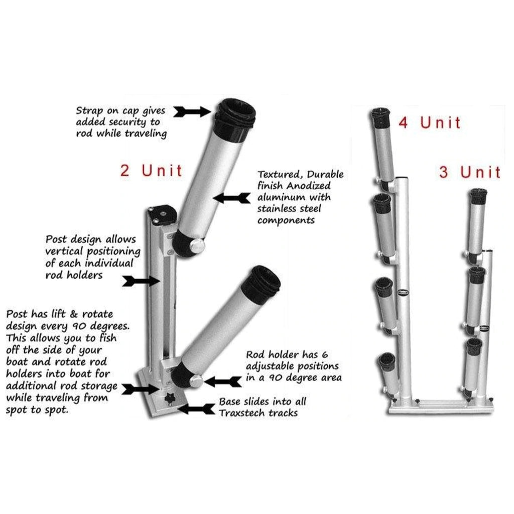 Traxstech Vertical Bird Tree Rod Holders – Natural Sports - The