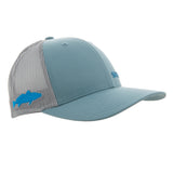 Blue Shimano Low Profile Truck Cap Fishing Hat