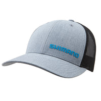 Grey Shimano Low Profile Truck Cap Fishing Hat