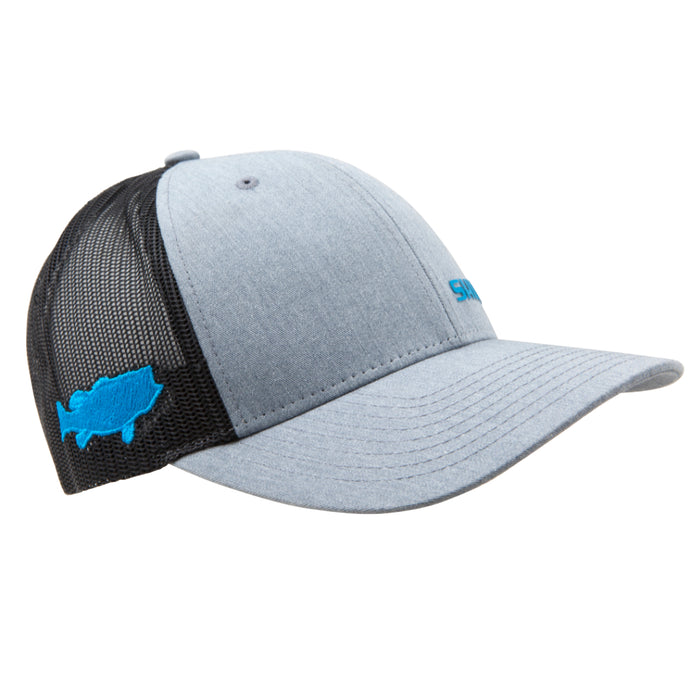 Grey Shimano Low Profile Truck Cap Fishing Hat