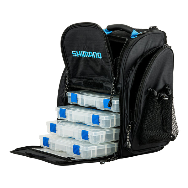 Front Load Shimano Blackmoon Fishing Backpack Tackle Bag