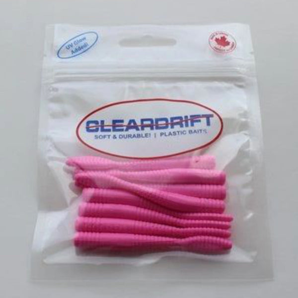 Bubblegum Cleardrift Steelhead Worms